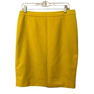 CAbi Curry Pencil Yellow Knee Length Career Skirt